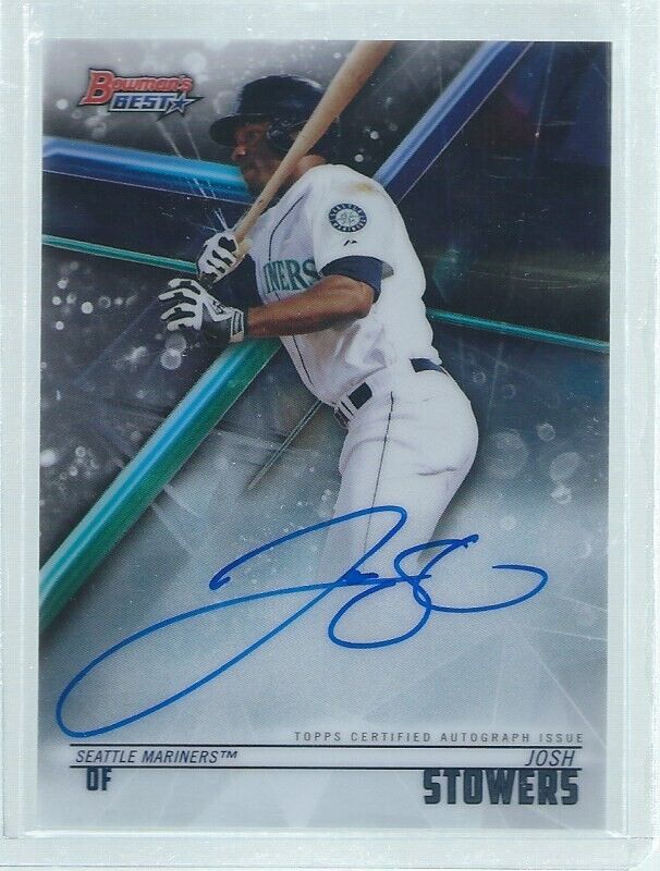 JOSH STOWERS 2018 BOWMAN'S BEST ON CARD AUTO PROSPECT