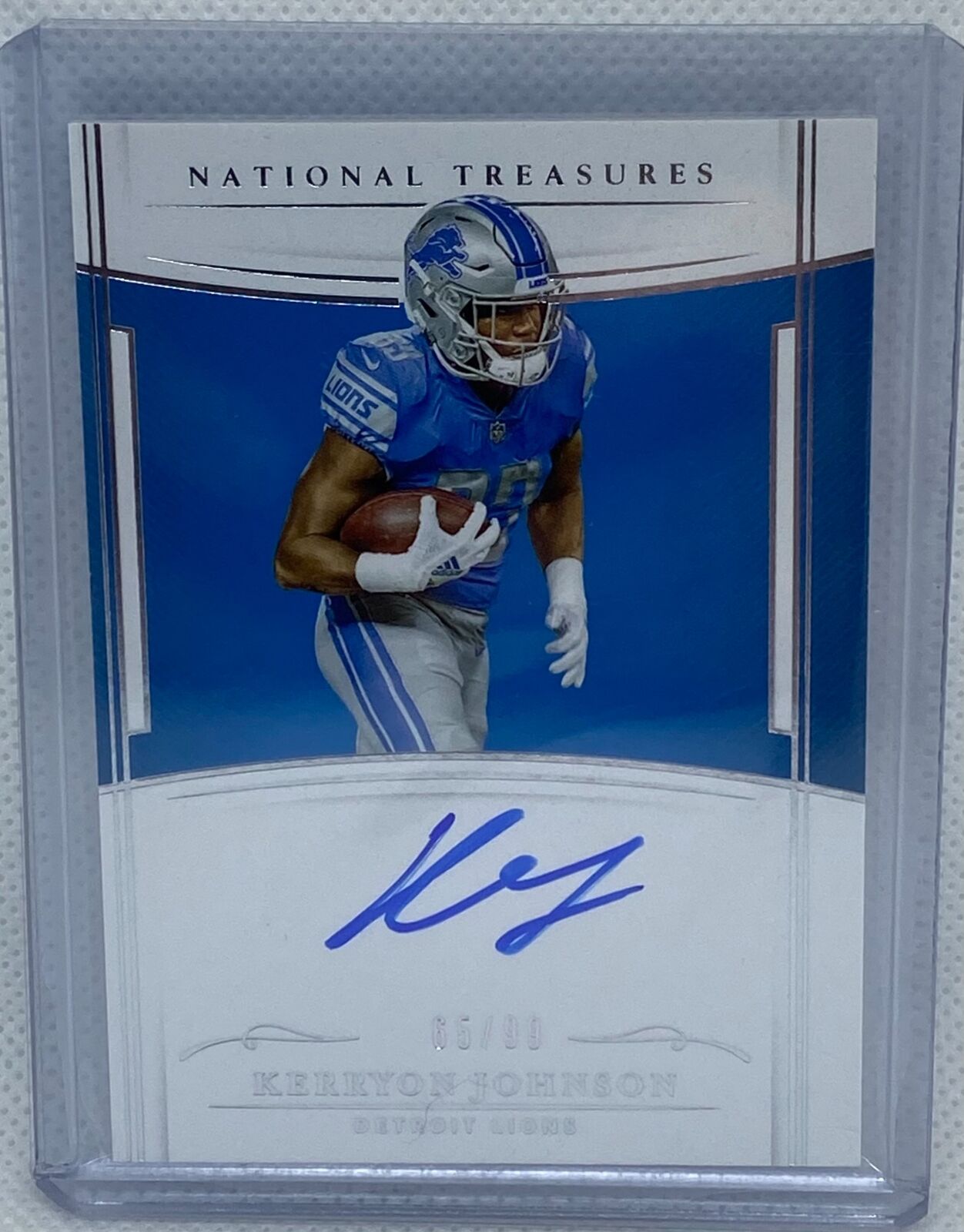 KERRYON JOHNSON 2018 PANINI NATIONAL TREASURES ROOKIE ON CARD AUTO RC #D 65/99