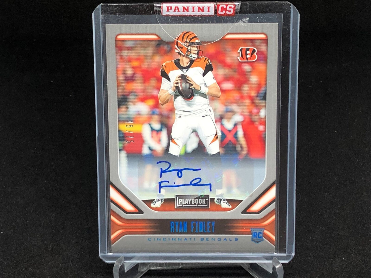 RYAN FINLEY 2019 PANINI PLAYBOOK LIGHT BLUE AUTO RC #D 45/75