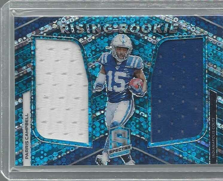 1/1 PARRIS CAMPBELL 2019 SPECTRA RISING ROOKIE BLUE JERSEY RC #D 15/75 JSY #19 !