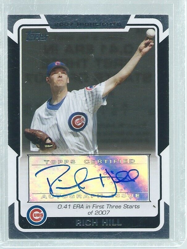 RICH HILL 2008 TOPPS HIGHLIGHTS AUTO
