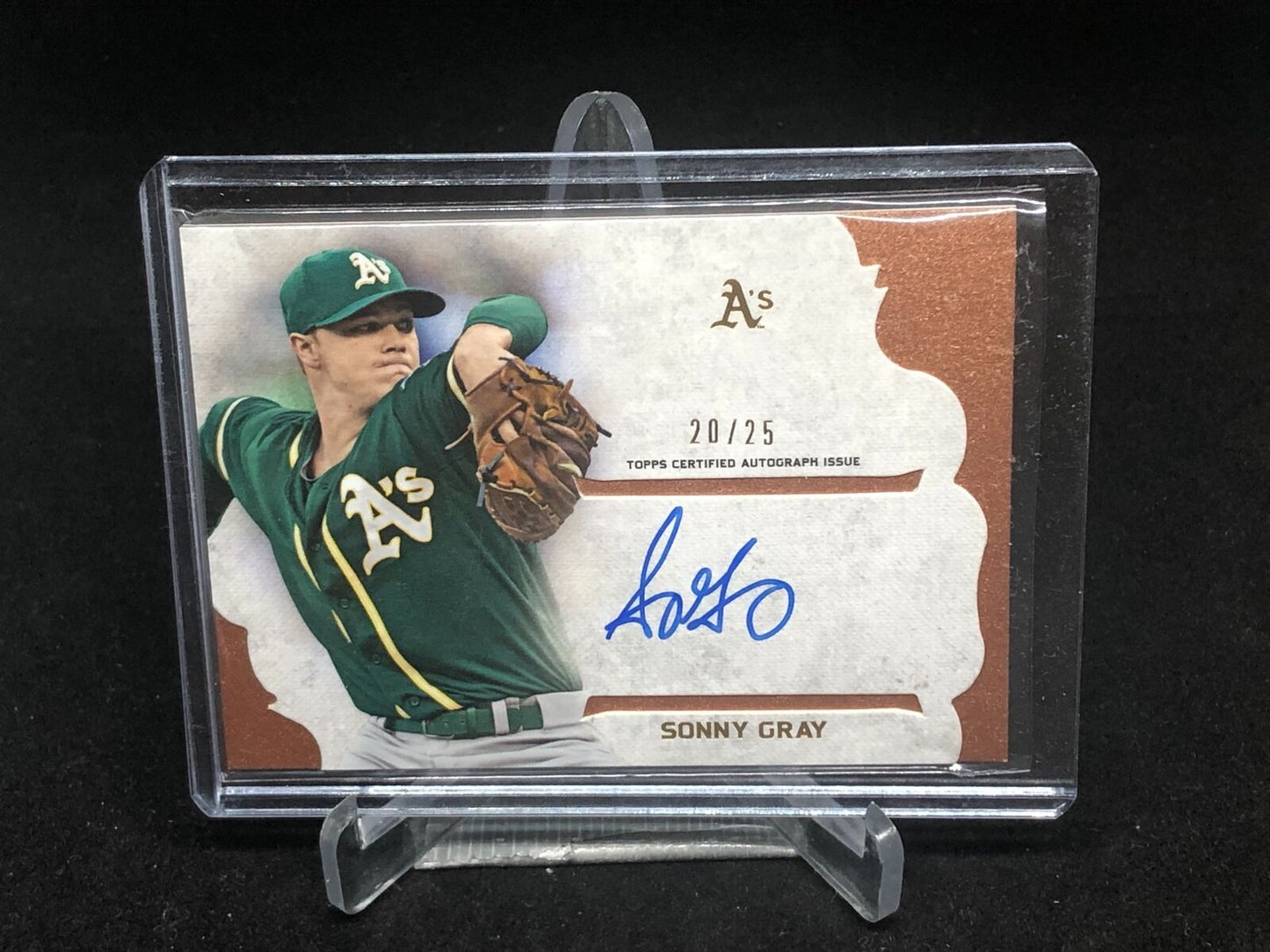 SONNY GRAY 2015 TOPPS SUPREME GOLD SIMPLY ON CARD AUTO #D 20/25
