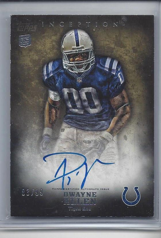 1/1 DWAYNE ALLEN 2012 TOPPS INCEPTION GOLD ROOKIE AUTO RC #D 83/99 HIS JSY #83!