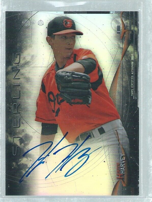 HUNTER HARVEY 2014 BOWMAN STERLING ON CARD AUTO REFRACTOR PROSPECT #D 88/150