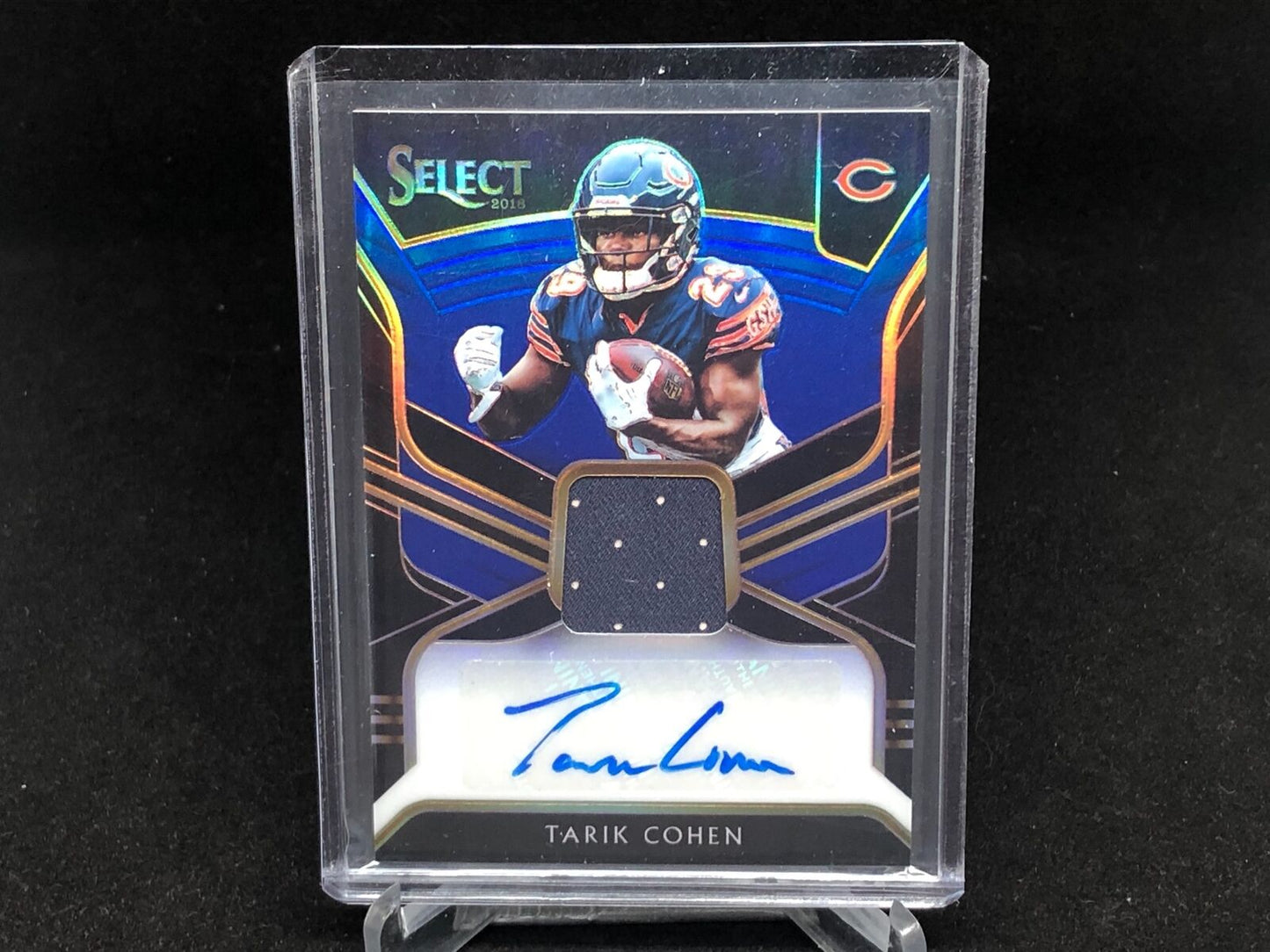 TARIK COHEN 2018 PANINI SELECT BLUE PRIZM JERSEY AUTO RC #D 67/75