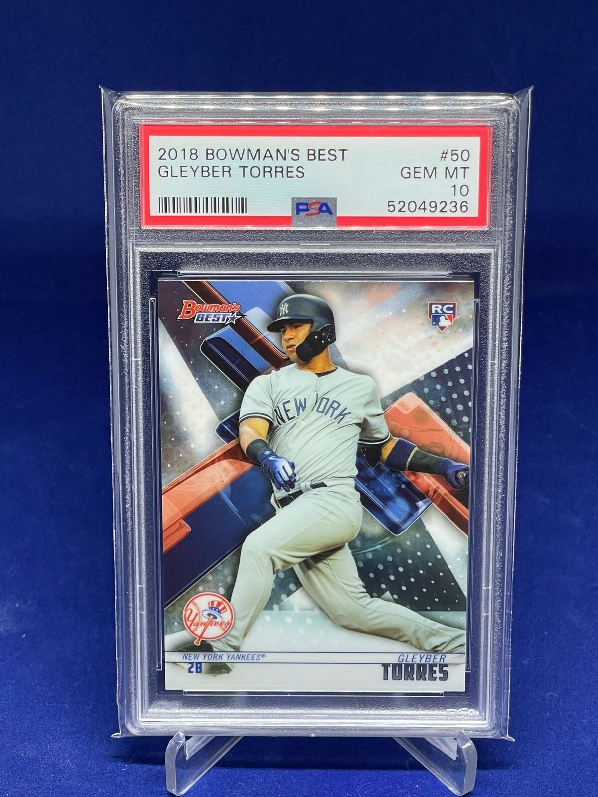 GLEYBER TORRES 2018 BOWMANS BEST ROOKIE RC #50 PSA 10 GEM MINT