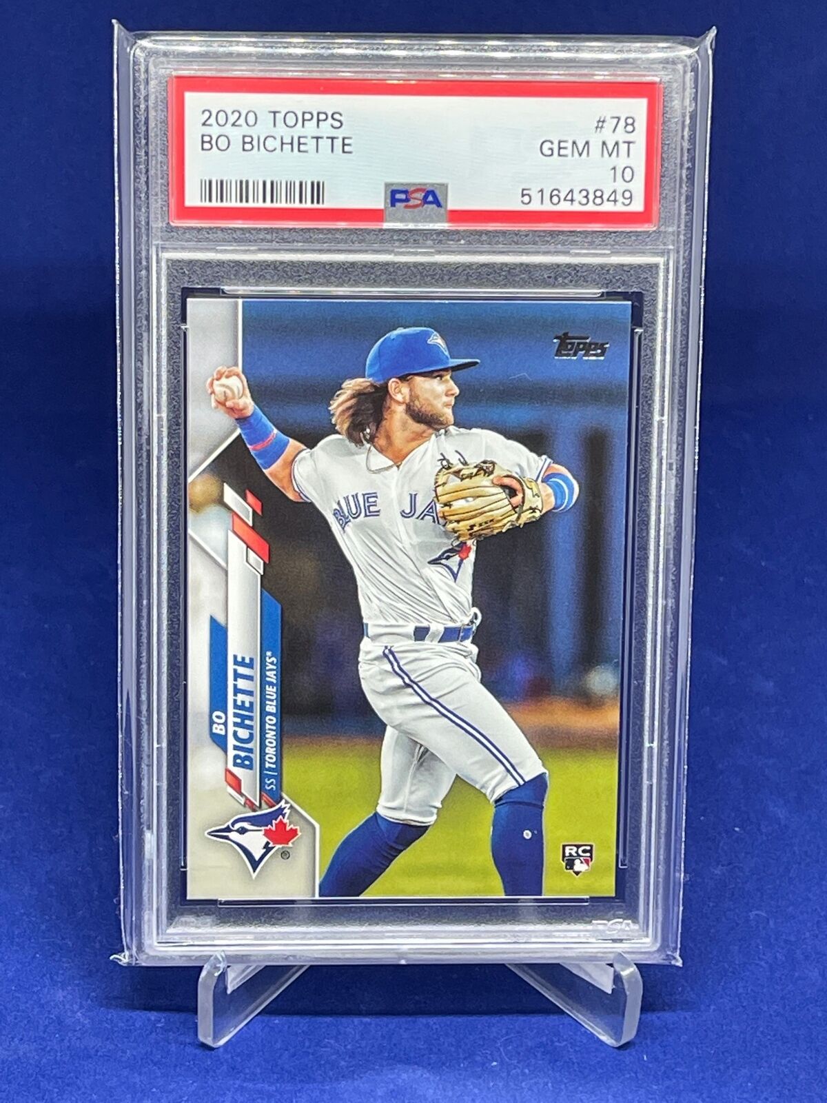 BO BICHETTE 2020 TOPPS ROOKIE RC #78 PSA 10 GEM MINT
