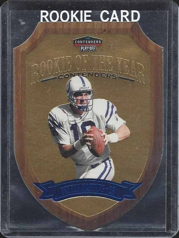 PEYTON MANNING 1998 PLAYOFF CONTENDERS ROOKIE OF THE YEAR DIE CUT COLTS RC #4
