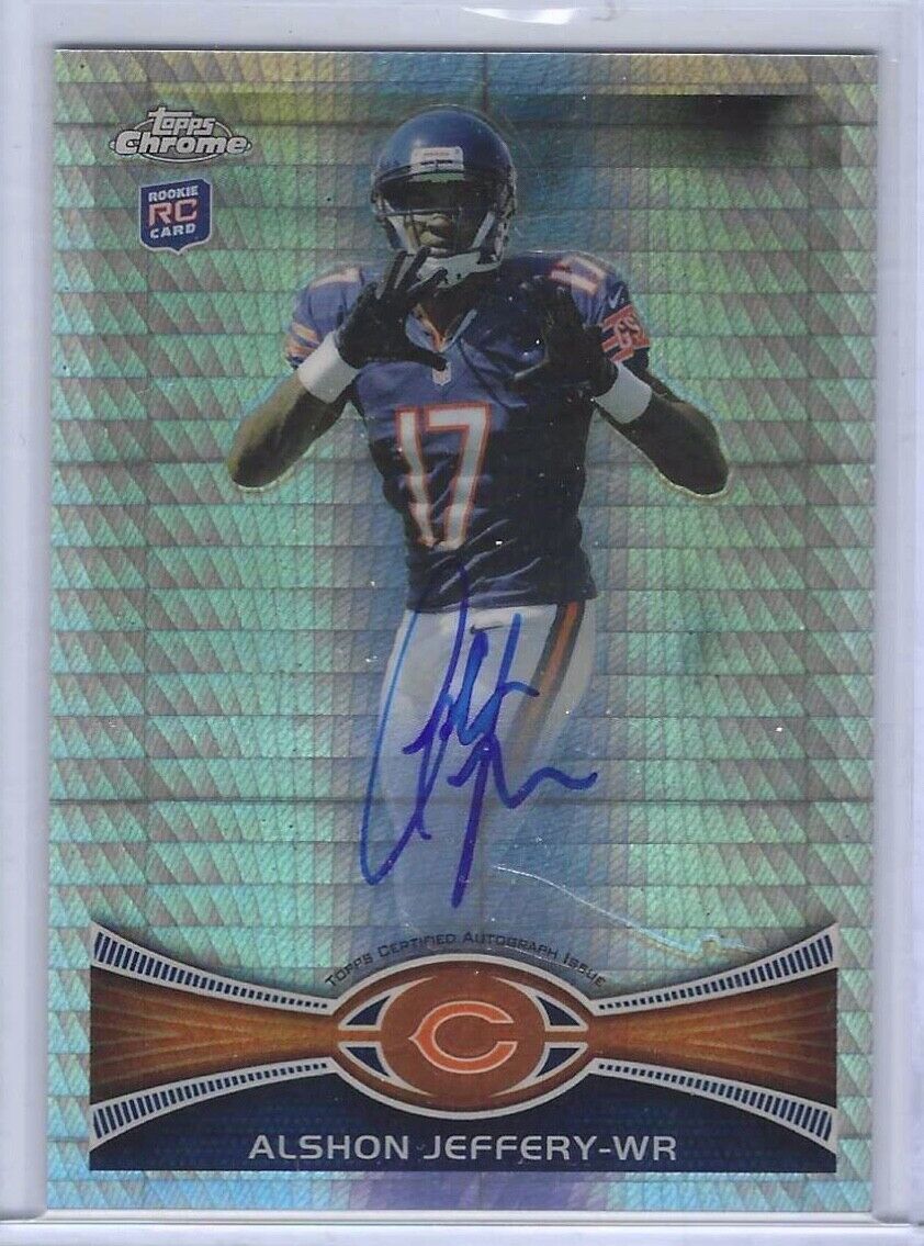ALSHON JEFFERY 2012 TOPPS CHROME PRISM REFRACTOR ROOKIE AUTO RC #D /50