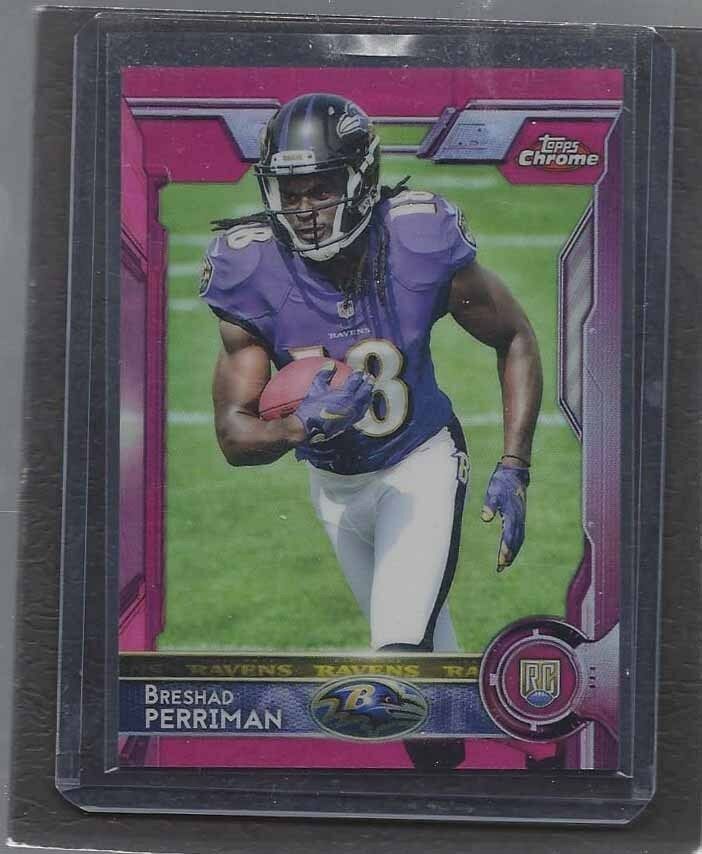 BRESHAD PERRIMAN 2015 TOPPS CHROME PINK REFRACTOR ROOKIE RC #D 152/399