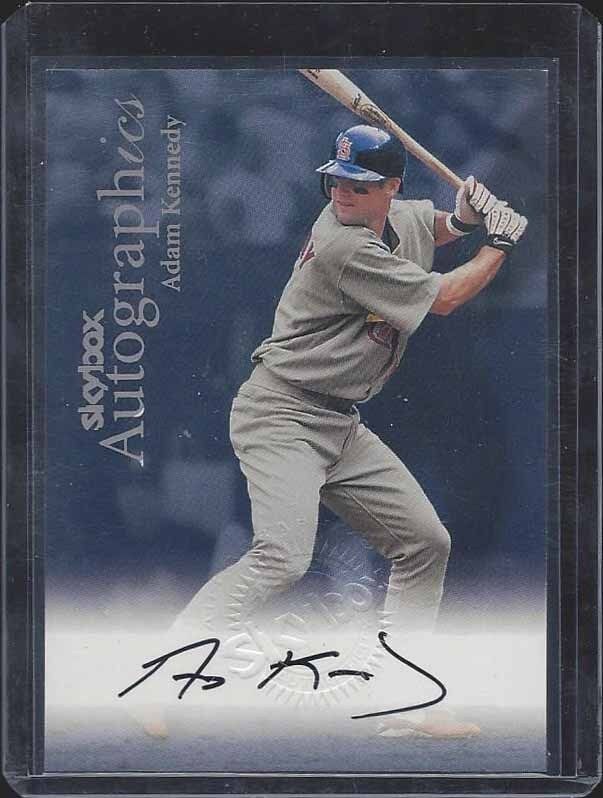 ADAM KENNEDY 1999 SKYBOX AUTOGRAPHICS ON CARD CARDINALS AUTO