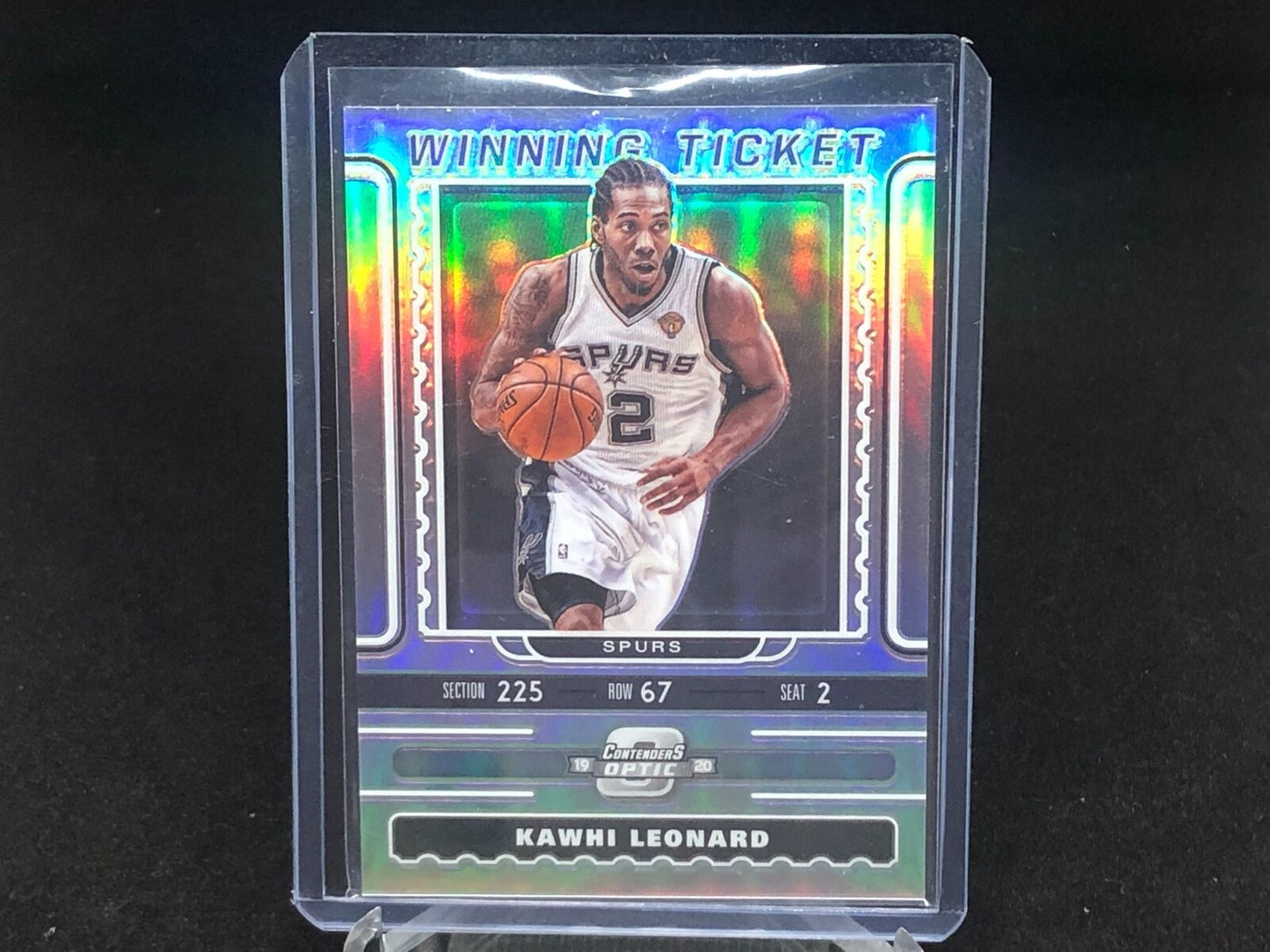 KAWHI LEONARD 2019-20 PANINI CONTENDERS OPTIC WINNING TICKET SILVER HOLO # 1