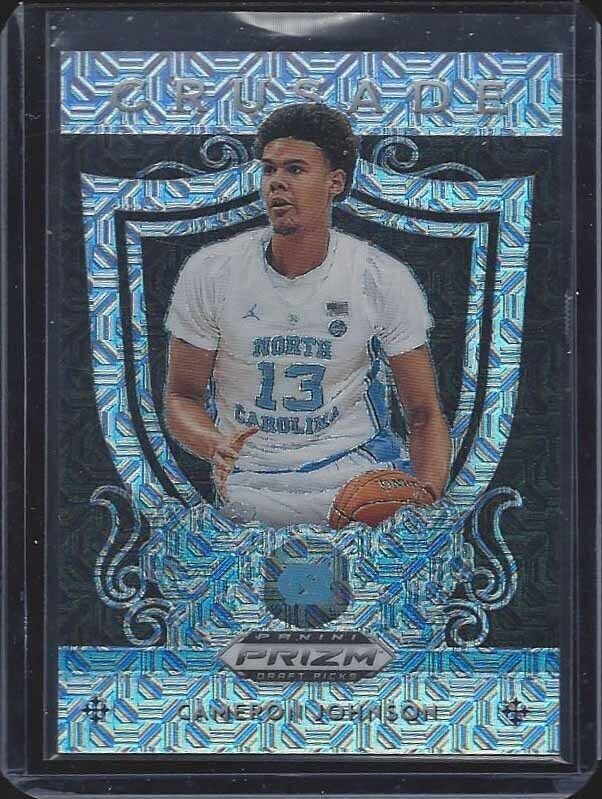 CAMERON JOHNSON 2019 PANINI PRIZM CRUSADE MOJO PRIZMS ROOKIE RC #D 28/49