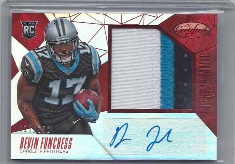 1/1 DEVIN FUNCHESS 2015 CERTIFIED RED RPA 3 CLR PATCH AUTO RC #D 17/299 JSY #17!