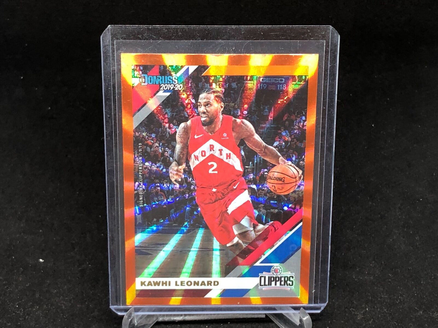 KAWHI LEONARD 2019-20 PANINI DONRUSS ORANGE LASER # 187