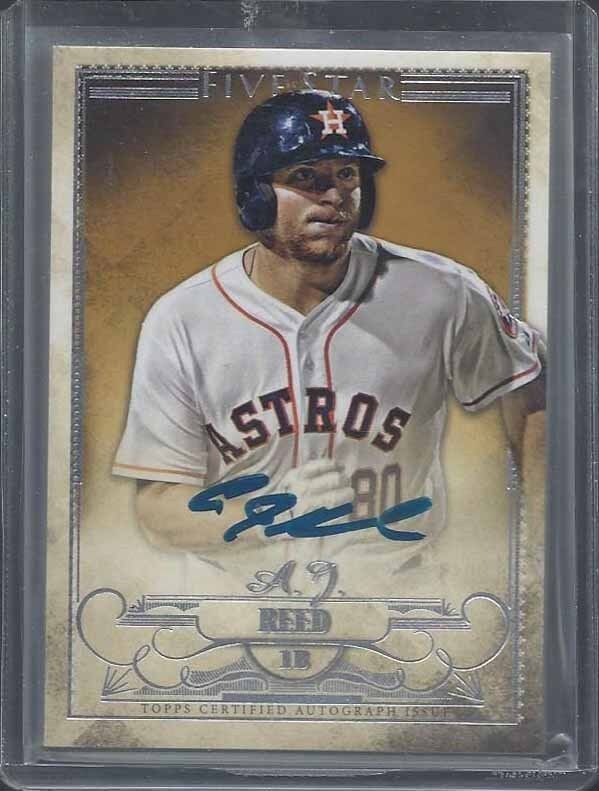 A.J. REED 2016 TOPPS 5 FIVE STAR ON CARD ASTROS AUTO