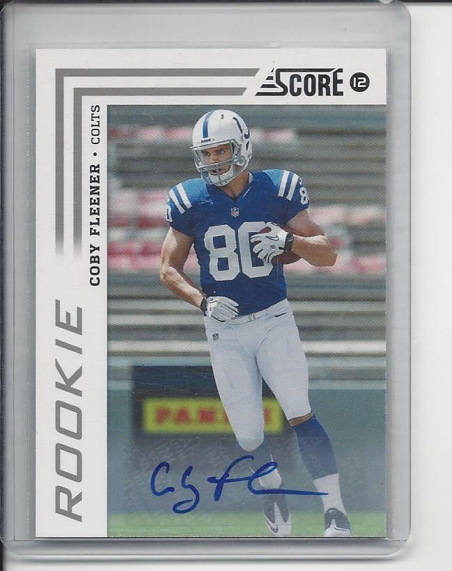 COBY FLEENER 2012 SCORE COLTS SAINTS ROOKIE AUTO RC #316