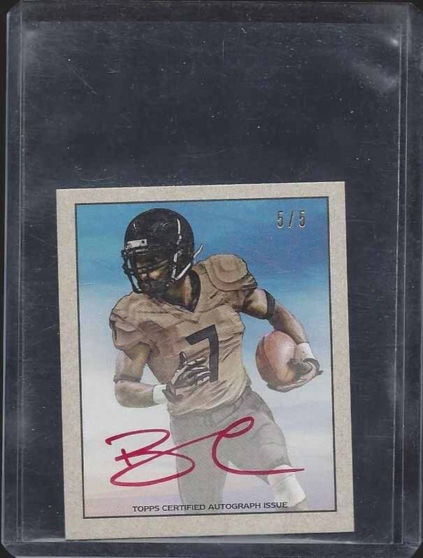 BRANDIN COOKS 2014 BOWMAN MINI RED INK ON CARD ROOKIE AUTO RC #D 5/5