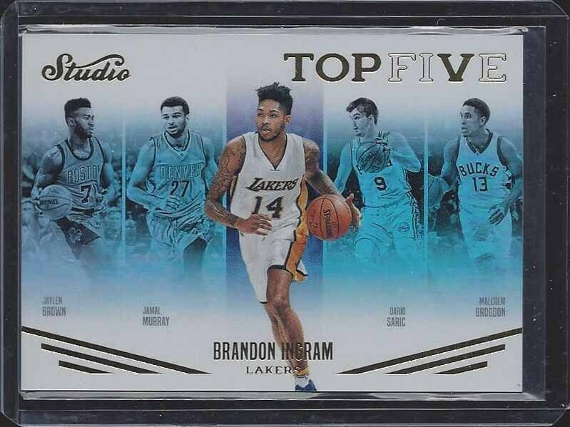 BRANDON INGRAM 2016-17 PANINI STUDIO TOP FIVE CASE HIT ROOKIE RC SP #3