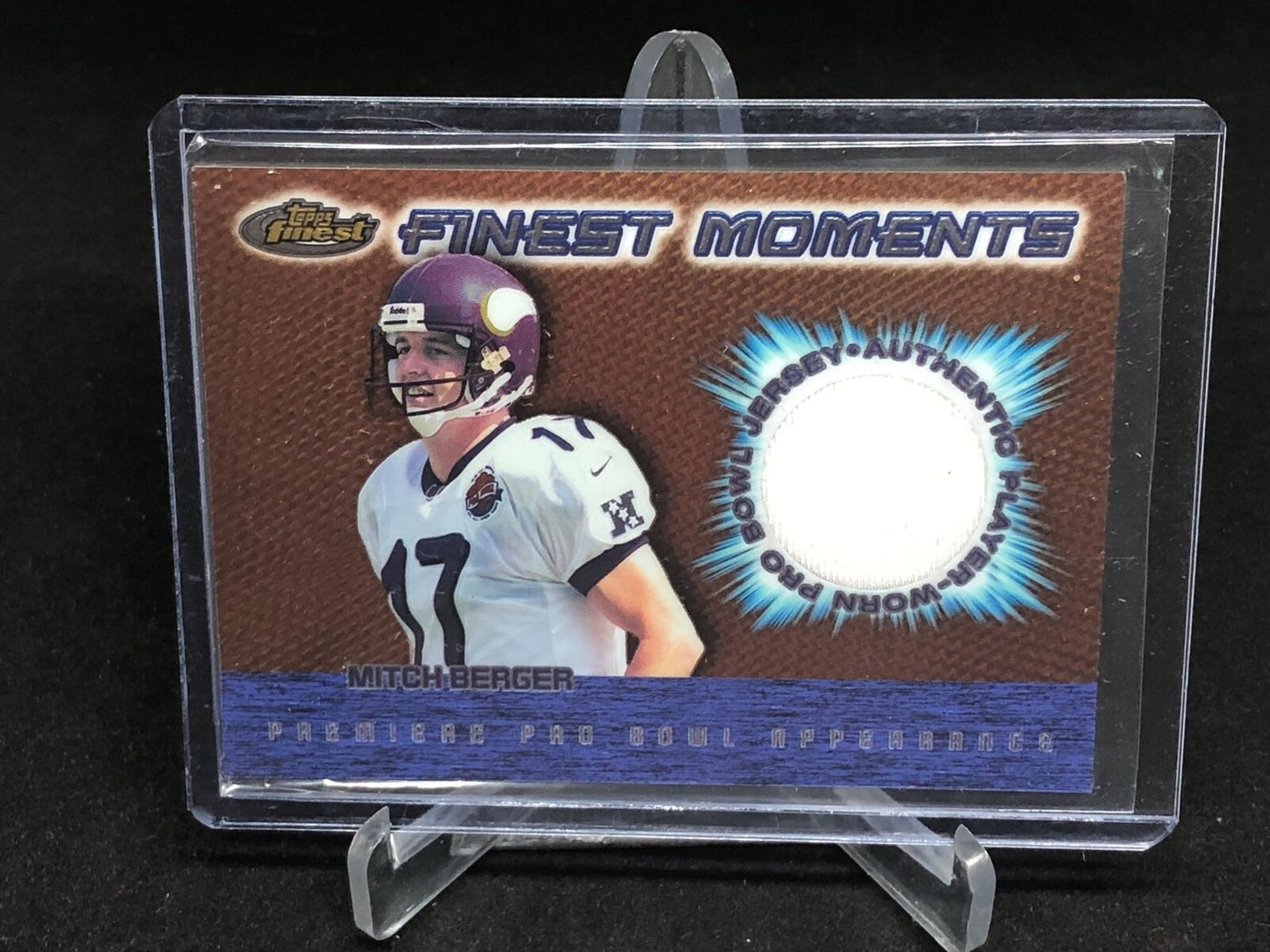 MITCH BERGER 2000 TOPPS FINEST MOMENTS PRO BOWL JERSEY RELIC