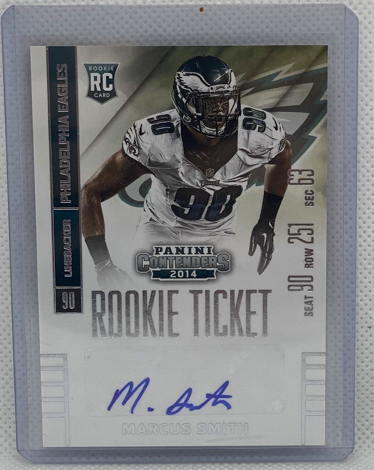 MARCUS SMITH 2014 CONTENDERS ROOKIE TICKET SP VARIATION AUTO RC #157