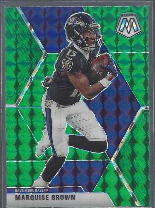 MARQUISE BROWN 2020 PANINI MOSAIC GREEN PRIZM #23