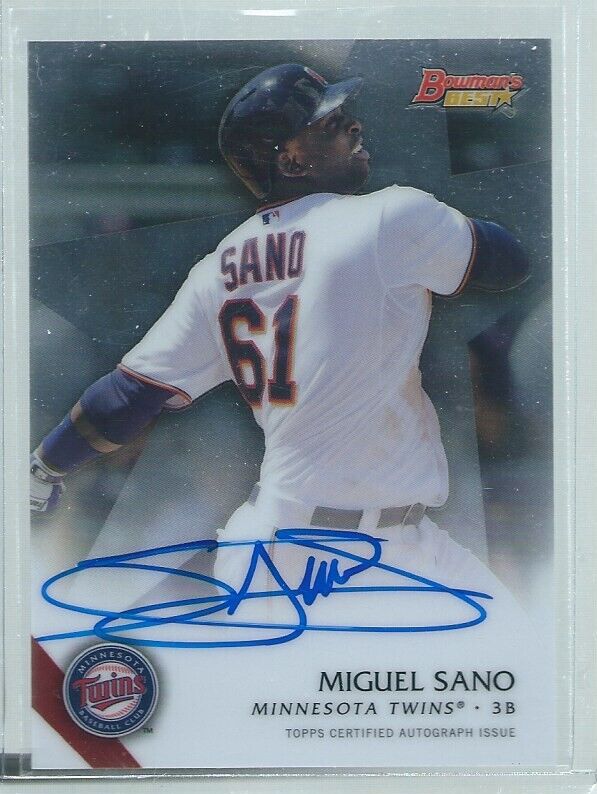 MIGUEL SANO 2015 BOWMAN'S BEST ON CARD AUTO PROSPECT
