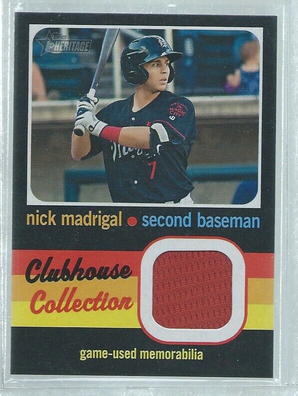 NICK MADRIGAL 2020 TOPPS HERITAGE CLUBHOUSE COLLECTION JERSEY PROSPECT