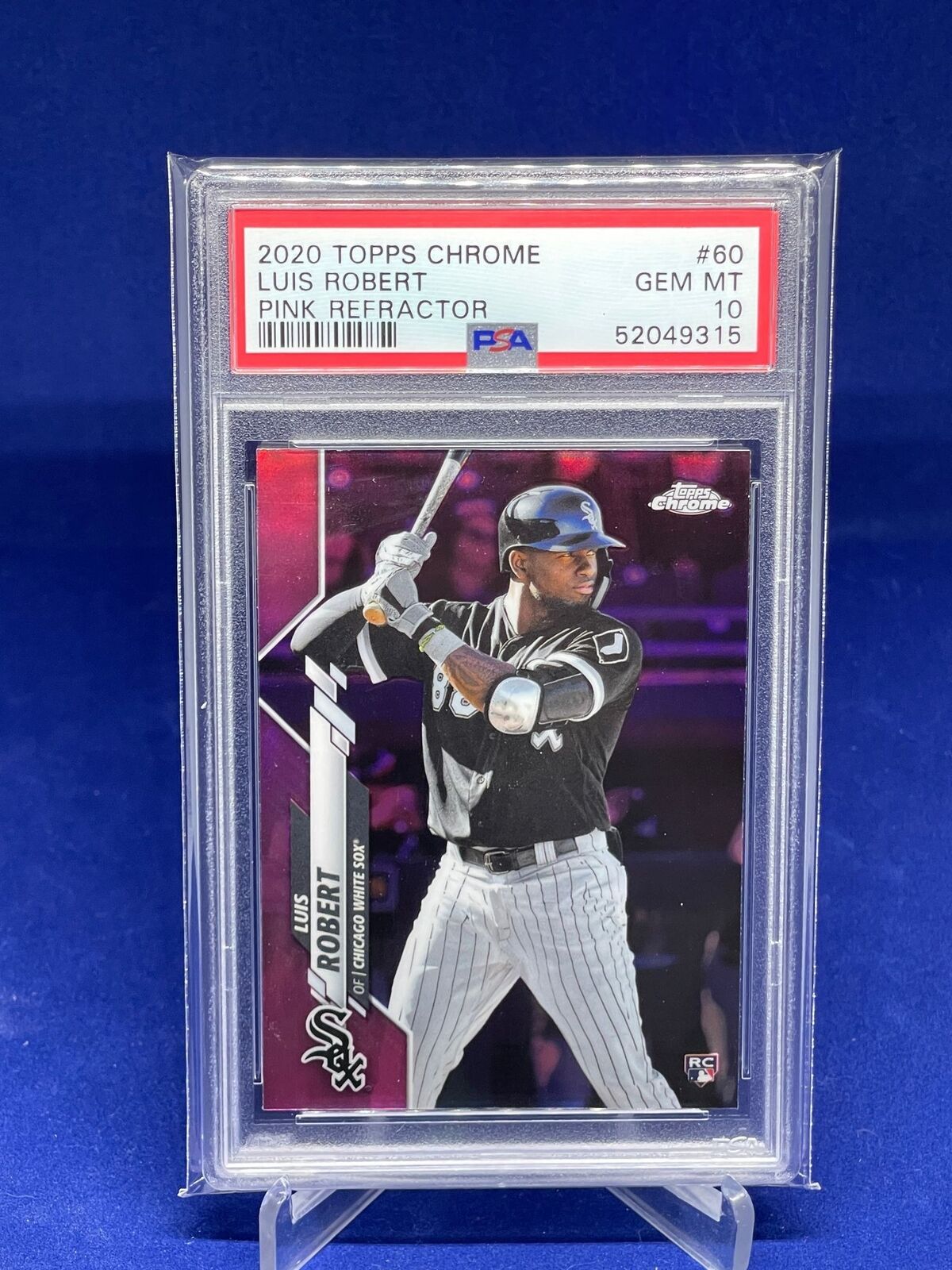 LUIS ROBERT 2020 TOPPS CHROME PINK REFRACTOR ROOKIE RC #60 PSA 10 GEM MINT