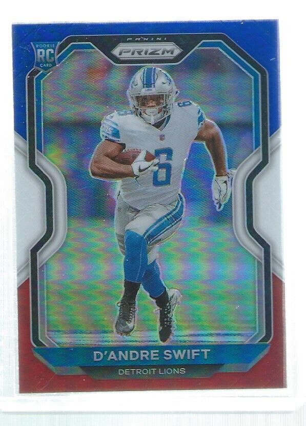 D'ANDRE SWIFT 2020 PANINI PRIZM RED WHITE BLUE PRIZMS ROOKIE RC #358