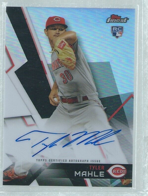 TYLER MAHLE 2018 TOPPS FINEST ON CARD AUTO REFRACTOR ROOKIE RC