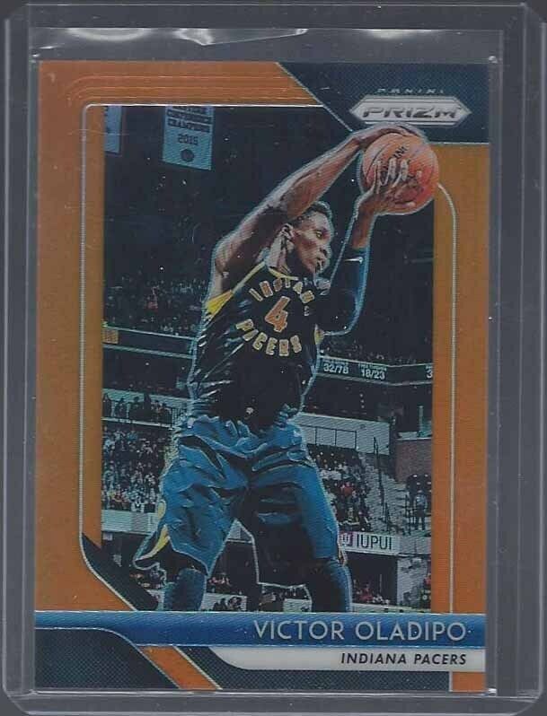1/1 VICTOR OLADIPO 2018-19 PANINI PRIZM ORANGE PRIZMS #D 4/49 HIS JERSEY #4 !!!!