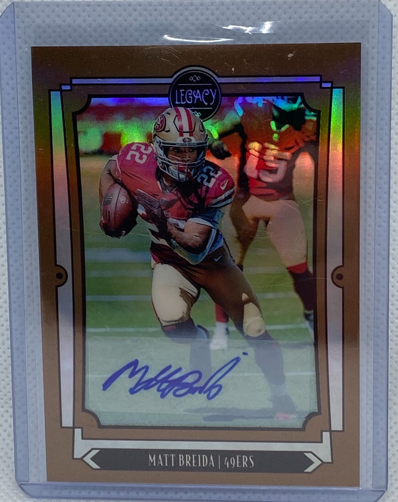 MATT BREIDA 2019 PANINI LEGACY BRONZE COPPER PRIZM AUTO #D 27/35