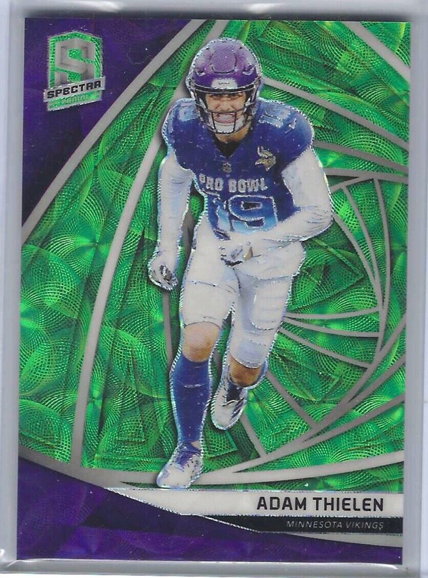 ADAM THIELEN 2019 PANINI SPECTRA GREEN DISCO PRIZM #D /35