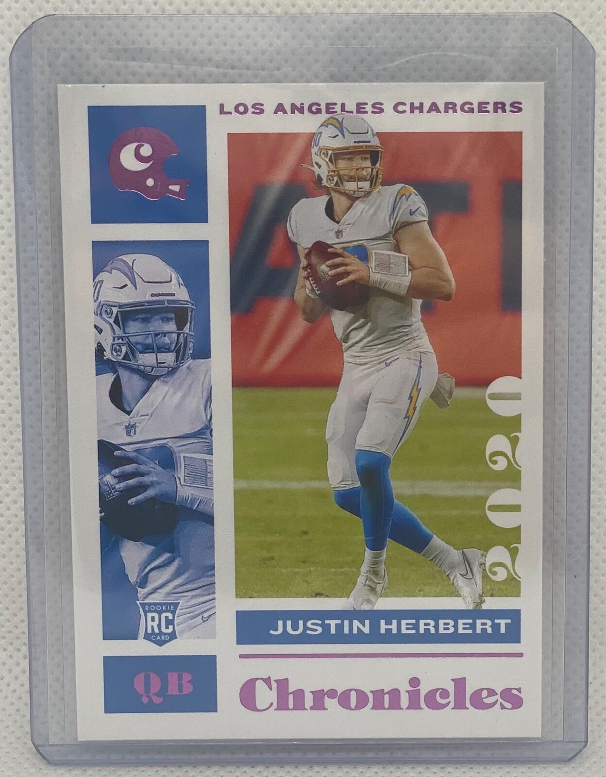 JUSTIN HERBERT 2020 PANINI CHRONICLES PINK ROOKIE RC #53