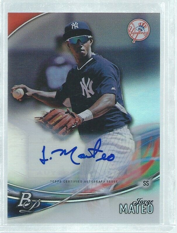 JORGE MATEO 2016 BOWMAN PLATINUM AUTO PROSPECT