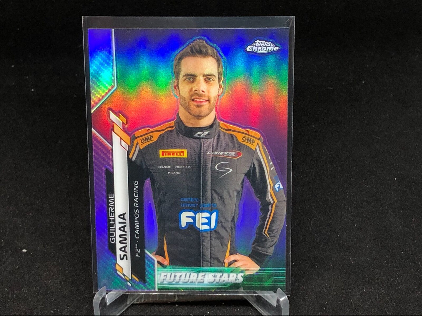 GUILHERME SAMAIA 2020 TOPPS CHROME FORMULA 1 FUTURE STARS PURPLE REFRACTOR /399