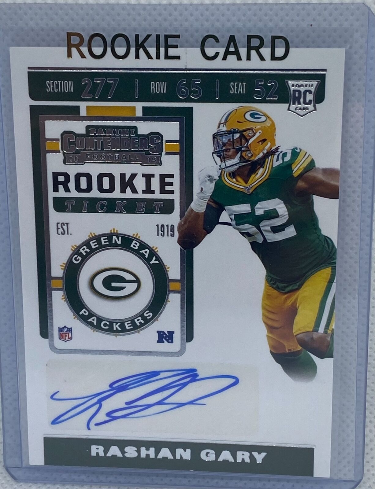 RASHAN GARY 2019 PANINI CONTENDERS ROOKIE TICKET AUTO RC #246