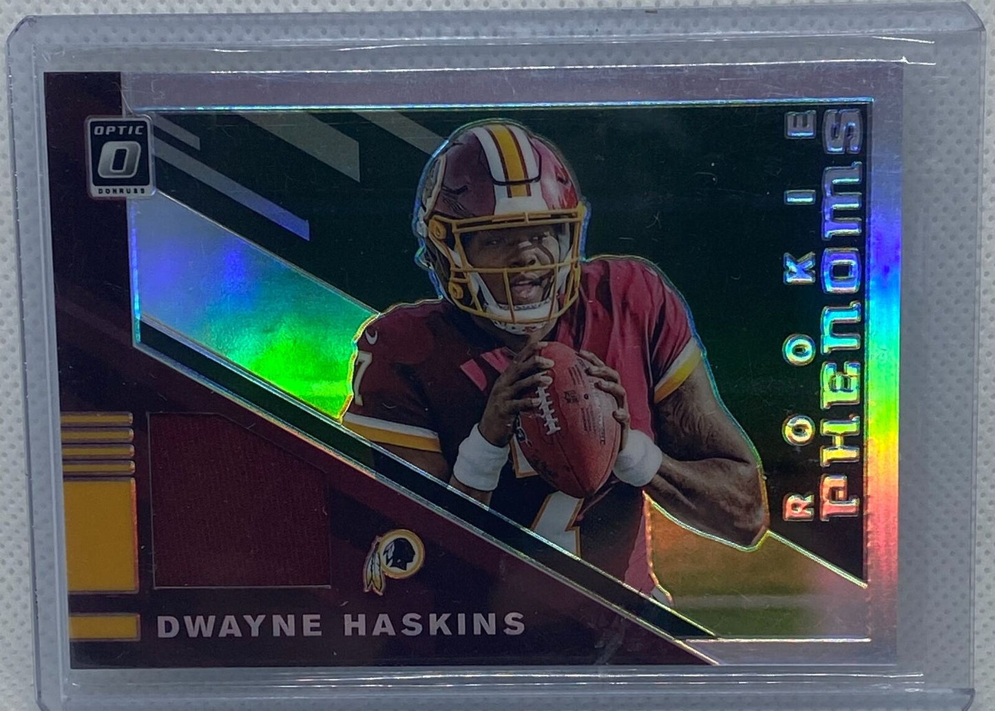 DWAYNE HASKINS 2019 PANINI DONRUSS OPTIC ROOKIE PHENOMS JERSEY SILVER PRIZM RC
