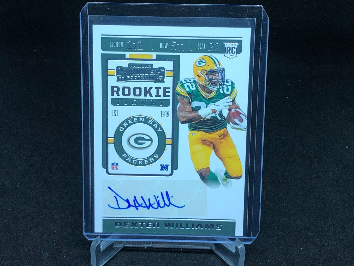 DEXTER WILLIAMS 2019 PANINI CONTENDERS ROOKIE TICKET AUTO RC # 205