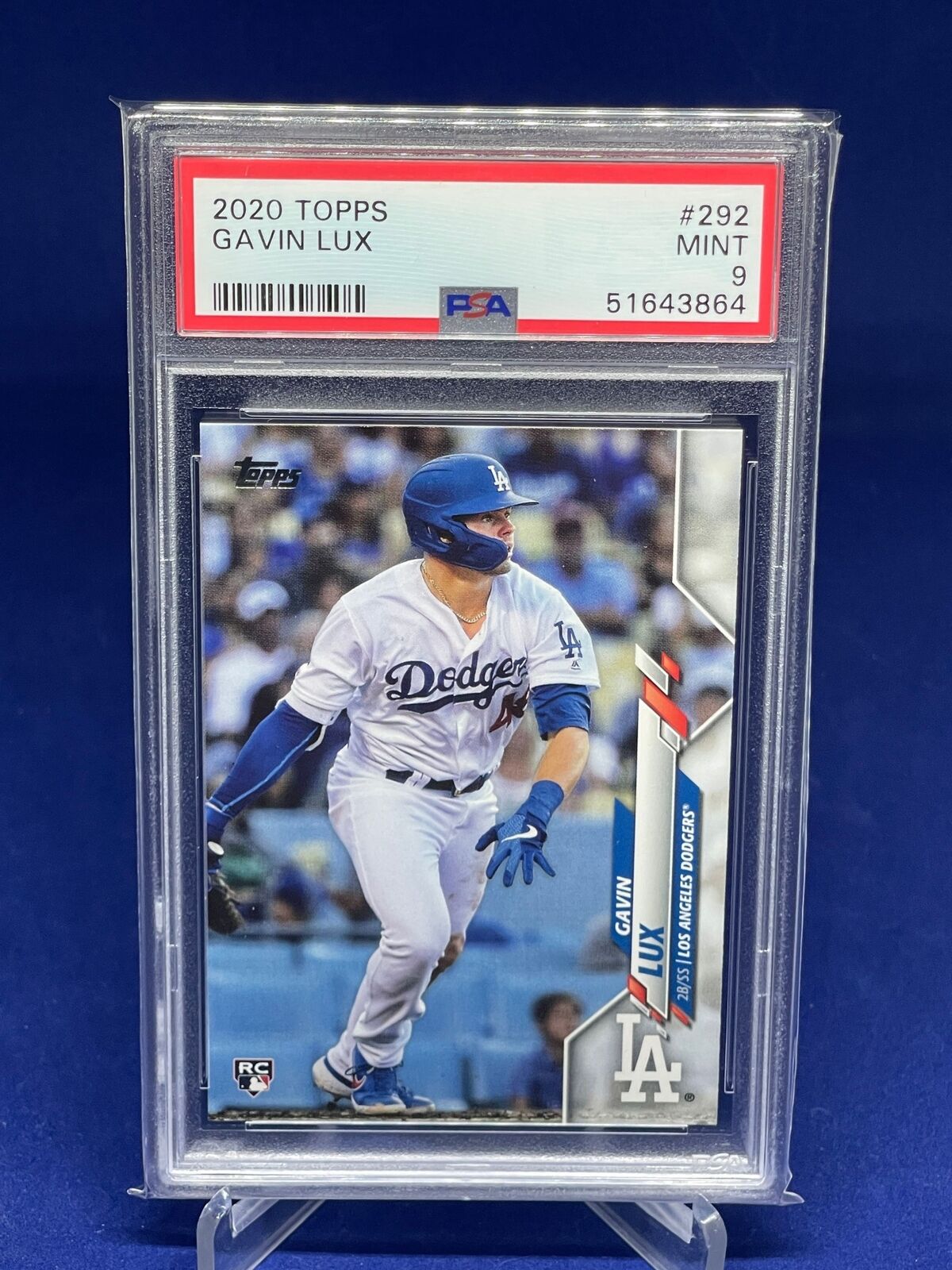 GAVIN LUX 2020 TOPPS ROOKIE RC #292 PSA 9 MINT