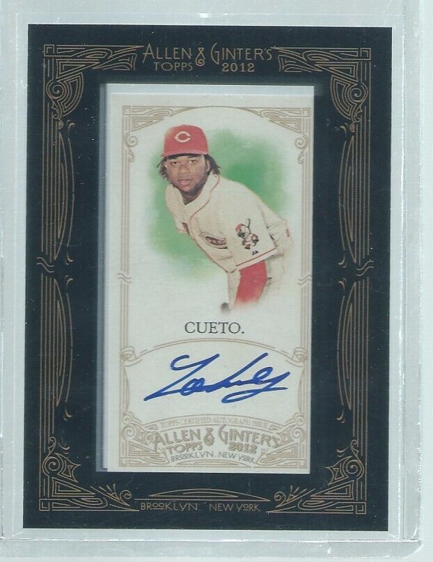 JOHNNY CUETO 2012 TOPPS ALLEN & GINTER ON CARD AUTO