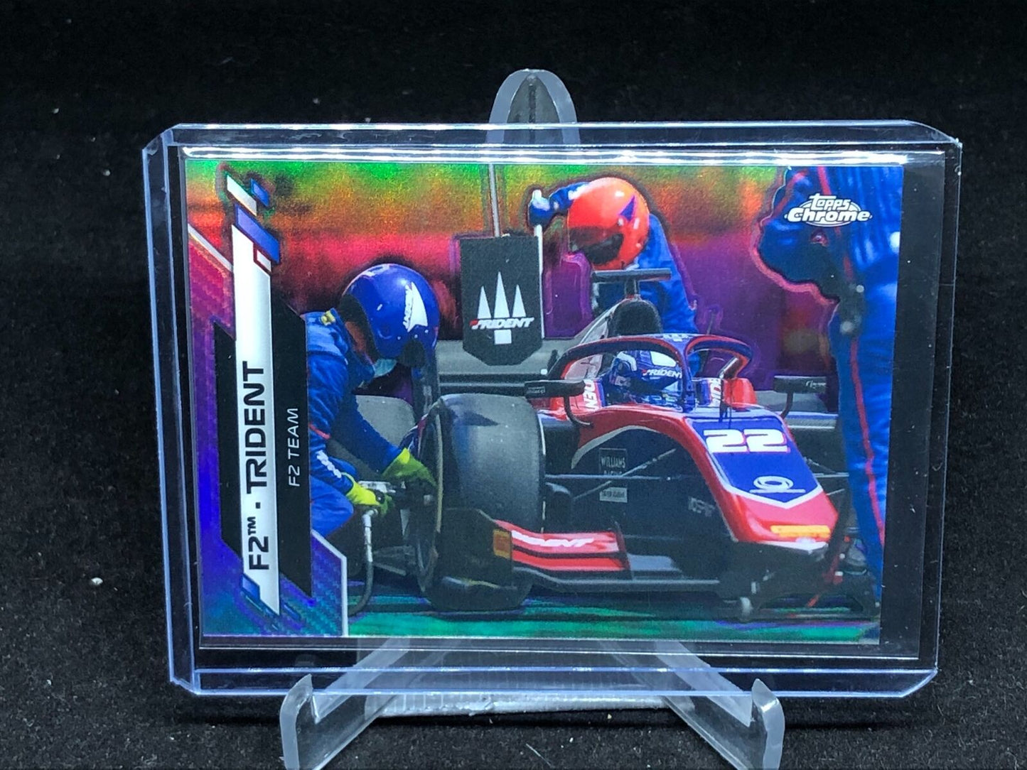 TRIDENT F2 TEAM 2020 TOPPS CHROME F1 FORMULA 1 PURPLE REFRACTOR #D 181/399