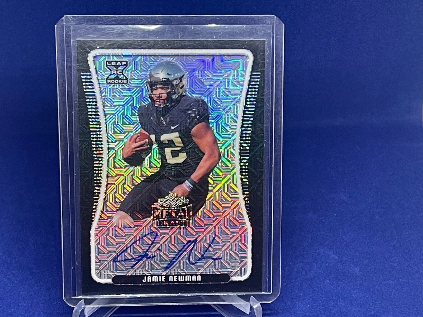 JAMIE NEWMAN 2020 LEAF METAL DRAFT BLACK PRIZM AUTOGRAPH ROOKIE AUTO RC #D 4/5