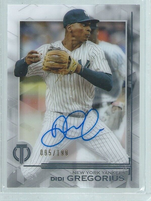 DIDI GREGORIUS 2019 TOPPS TRIBUTE ON CARD AUTO #D 95/199