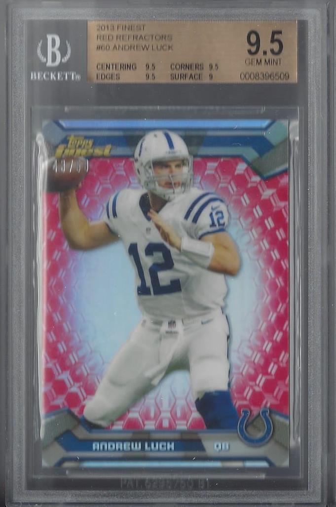 ANDREW LUCK 2013 TOPPS FINEST RED REFRACTOR #D 43/50 BGS 9.5 POP 1
