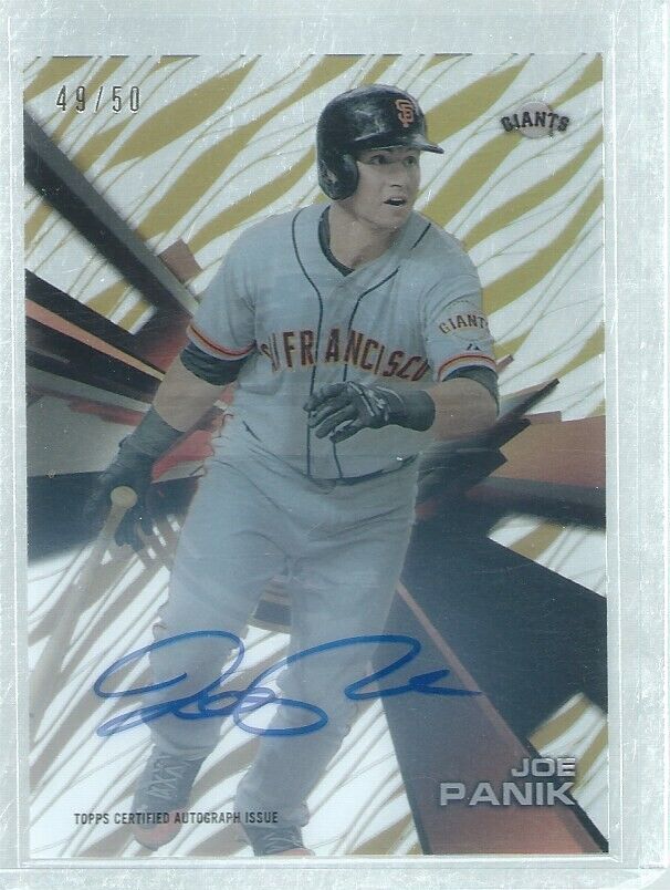 JOE PANIK 2015 TOPPS BOWMAN HIGH TEK ON CARD AUTO REFRACTOR #D 49/50