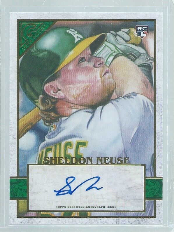 SHELDON NEUSE 2020 TOPPS GALLERY AUTO ROOKIE RC #D 82/99