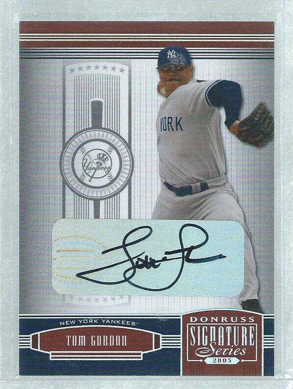 TOM GORDON 2005 DONRUSS PLAYOFF SIGNATURE SERIES AUTO #81