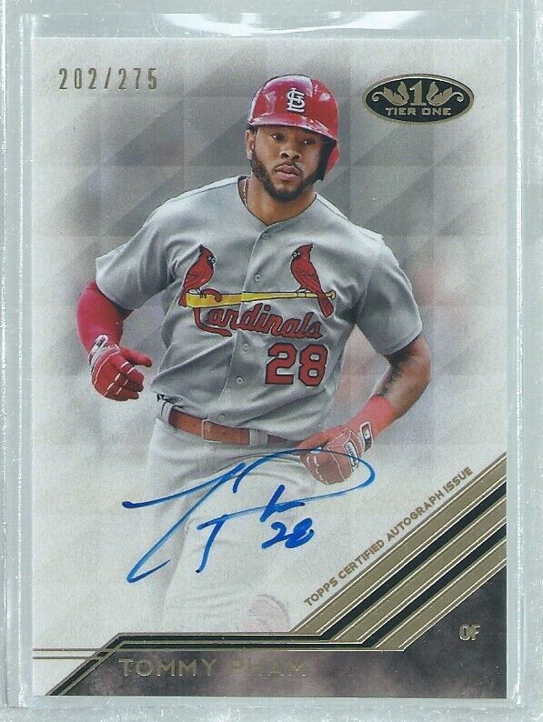 TOMMY PHAM 2018 TOPPS TIER ONE ON CARD AUTO #D 202/275